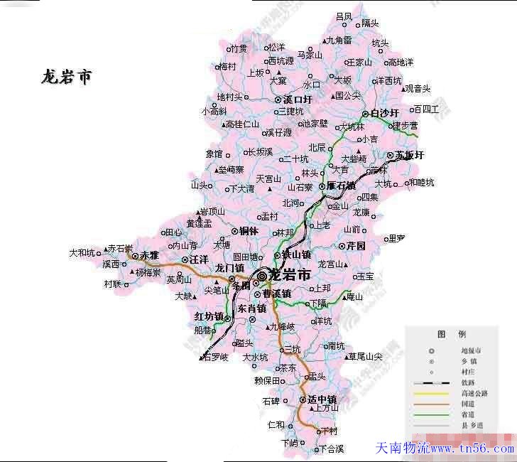 深圳到龙岩市地图 www.tn56.com