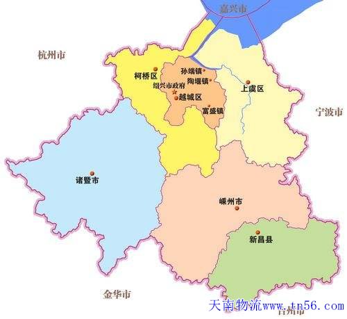 惠州到杭州市物流地图