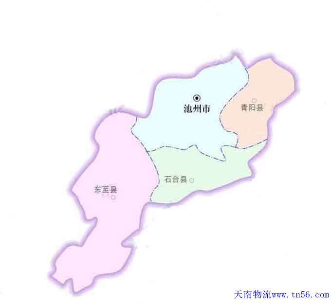 江门到池州市物流地图