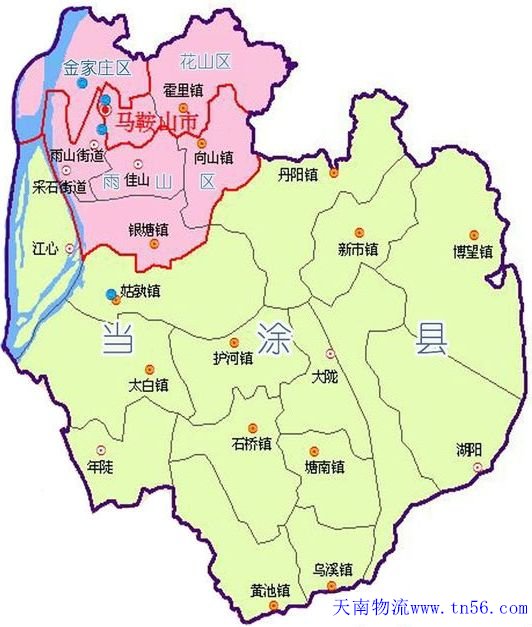 江门到马鞍山市物流地图