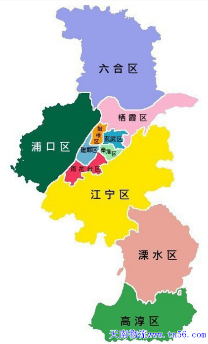 河源到南京市物流地图