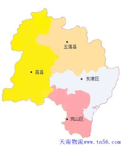 江门到日照市物流地图