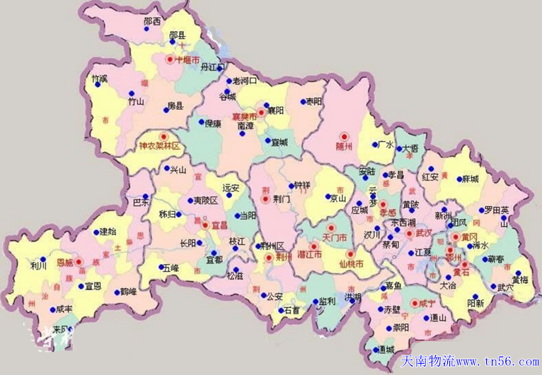 湖北省物流运输地图