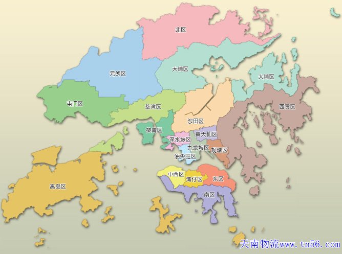 深圳到香港物流地图