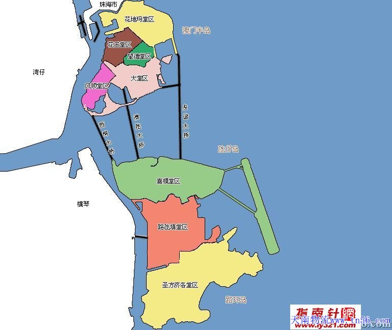 深圳到澳门物流地图